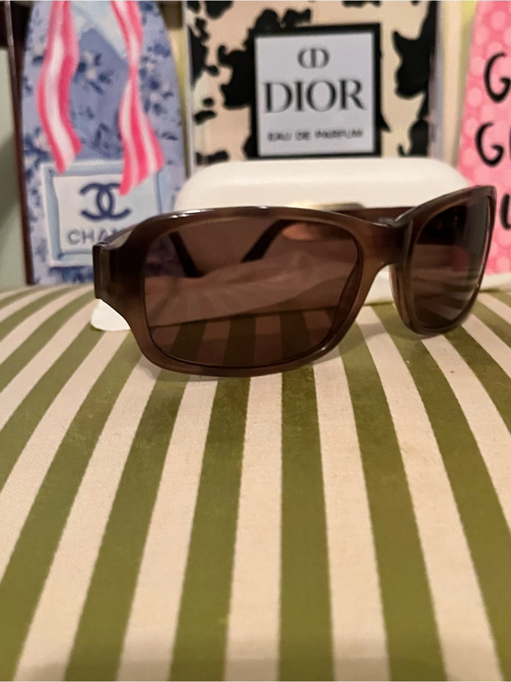 Chloe Brown Gradient Rectangular Sunglasses EUC!!! - Picture 8 of 8